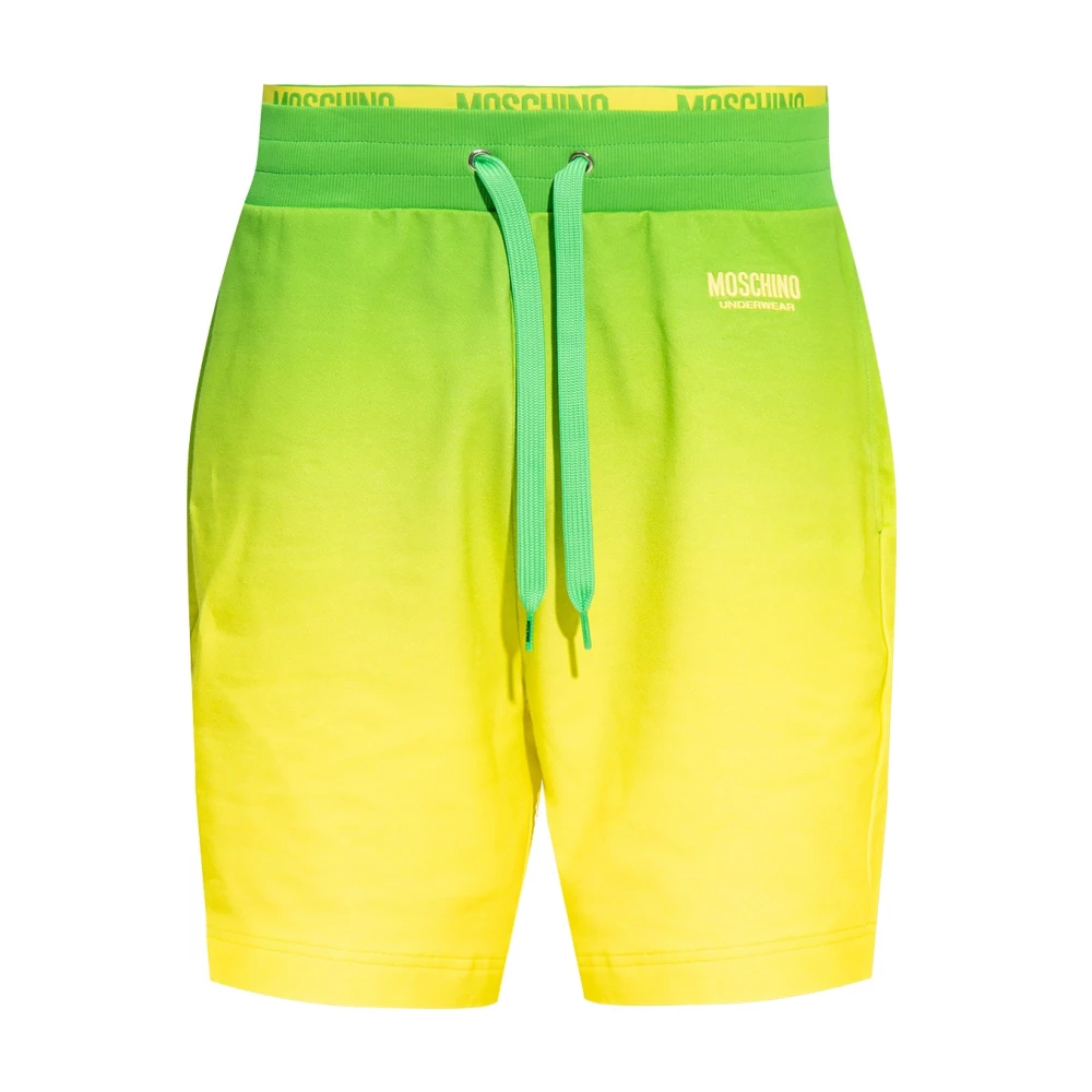 Moschino Men's Yellow Casual Shorts, M, Shorts With Logo