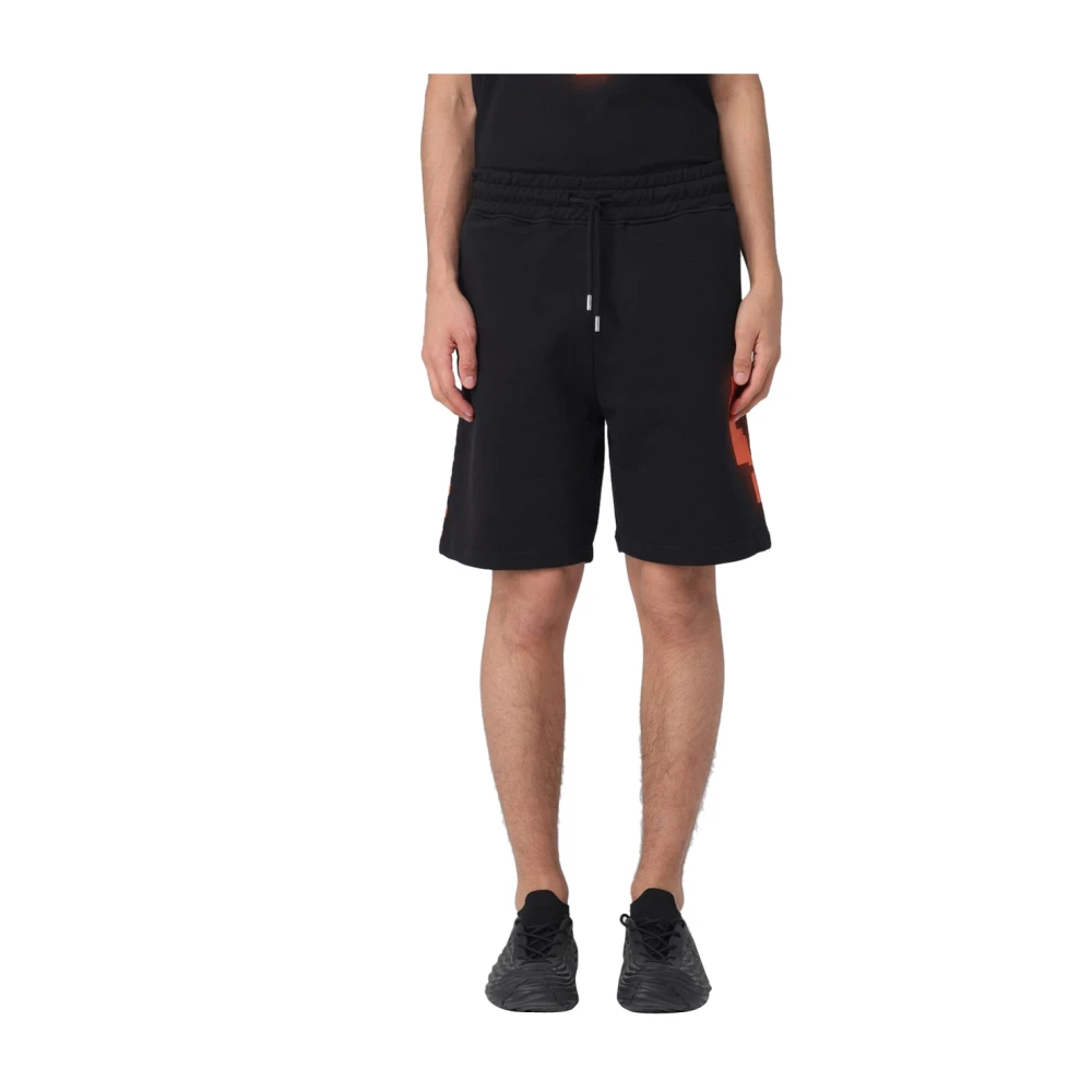 Marcelo Burlon Black Sporty Shorts - Male - Casual Shorts - Xl - Shorts