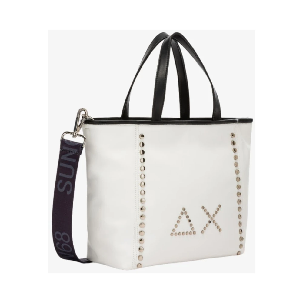 Sun68 Studded Shopping Bag White Dames