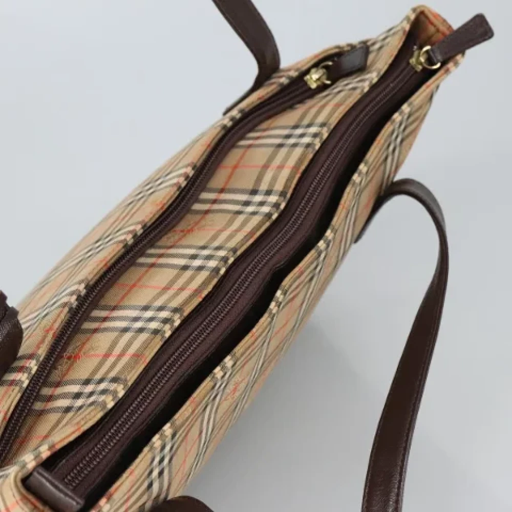 Burberry Vintage Pre-owned Canvas handbags Beige Dames