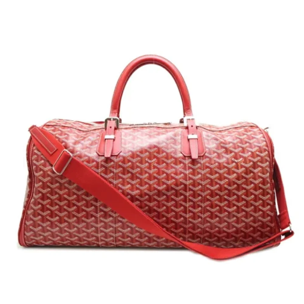Goyard Vintage Pre-owned Leather handbags Red Dames