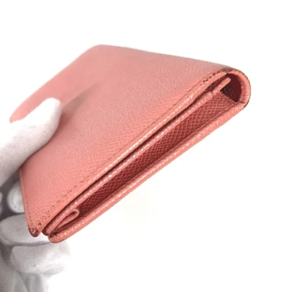 Bvlgari Vintage Pre-owned Leather wallets Pink Dames