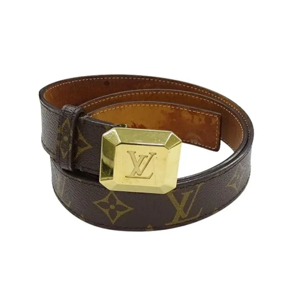 Louis Vuitton Vintage Pre-owned Cotton belts Brown Dames