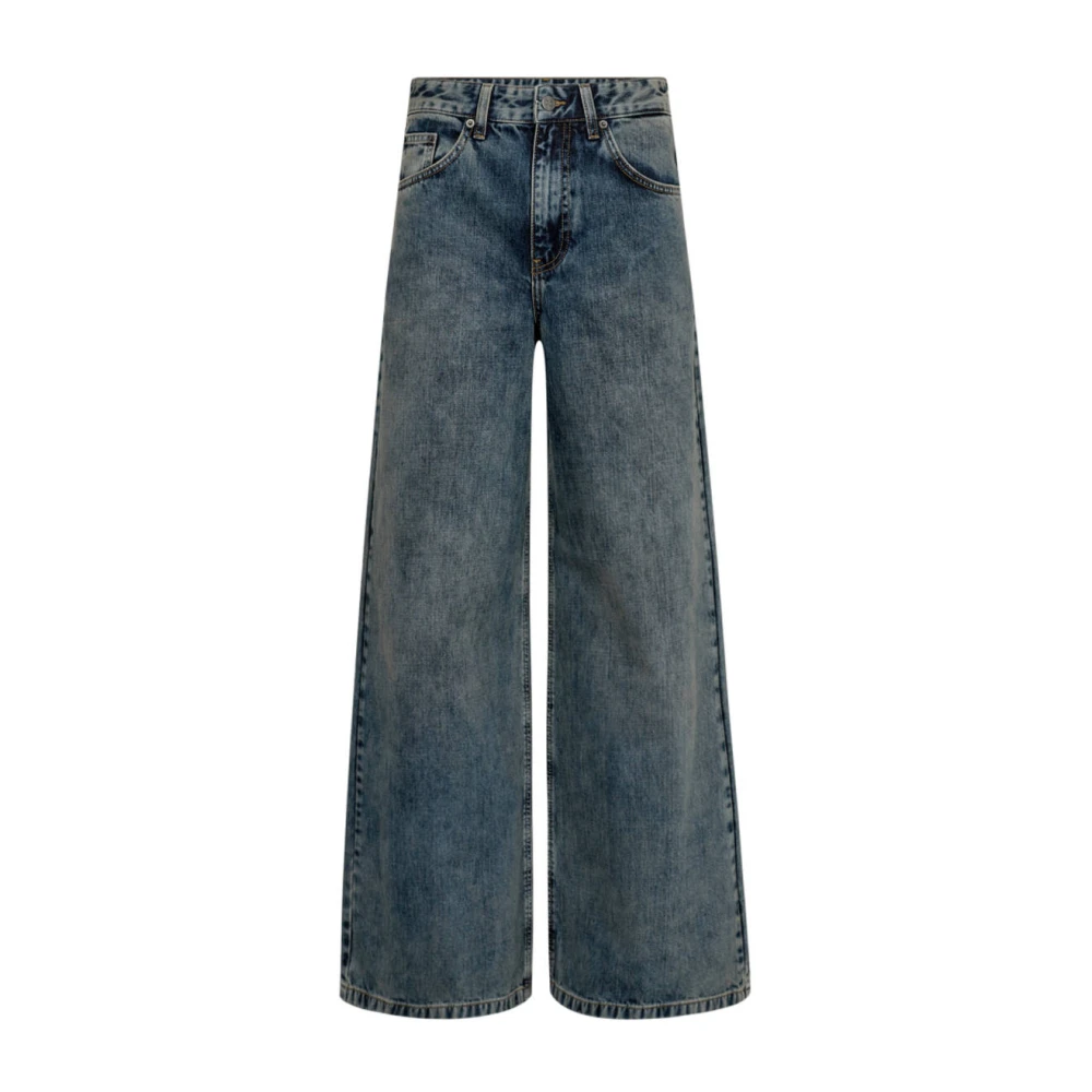 Co'Couture Wide Leg Jeans DarinCC Style Blue Dames