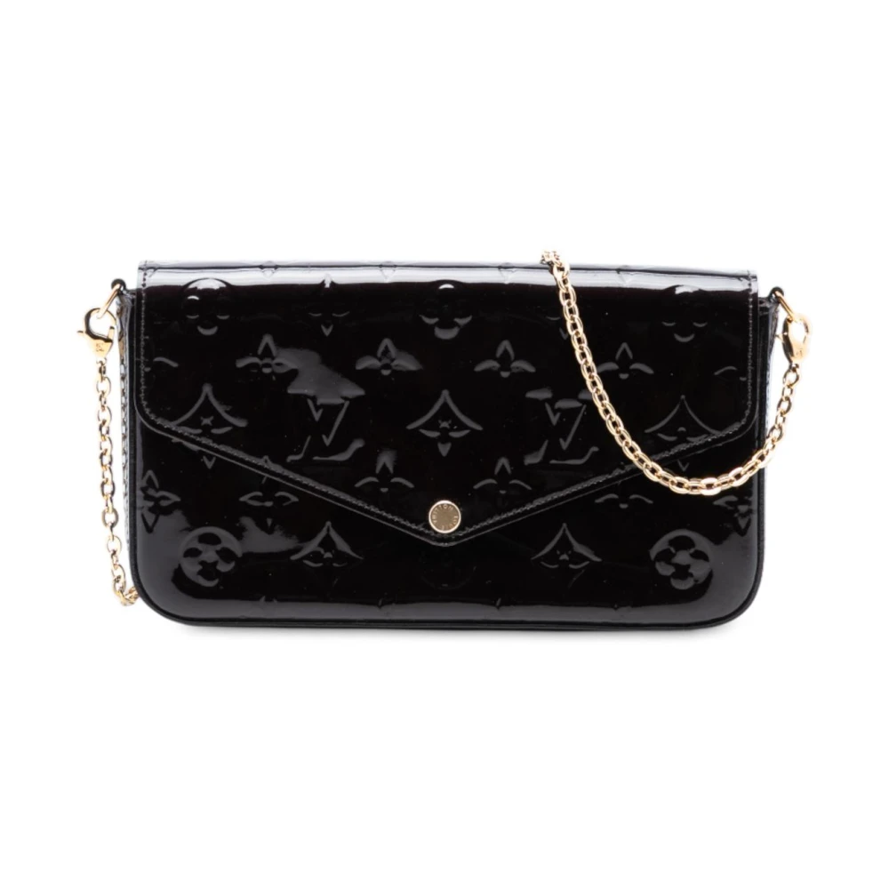Louis Vuitton Vintage Women's Purple Pre-Owned Embossed Chain Bag