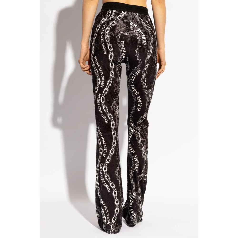 Versace Jeans Couture Broek met patroon Black Dames