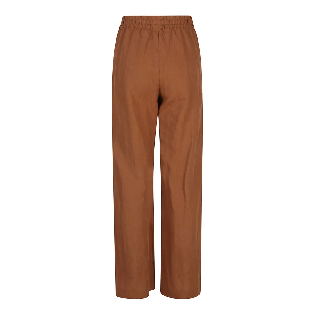 Eleventy Linnen Broek Made in Italy Brown Dames