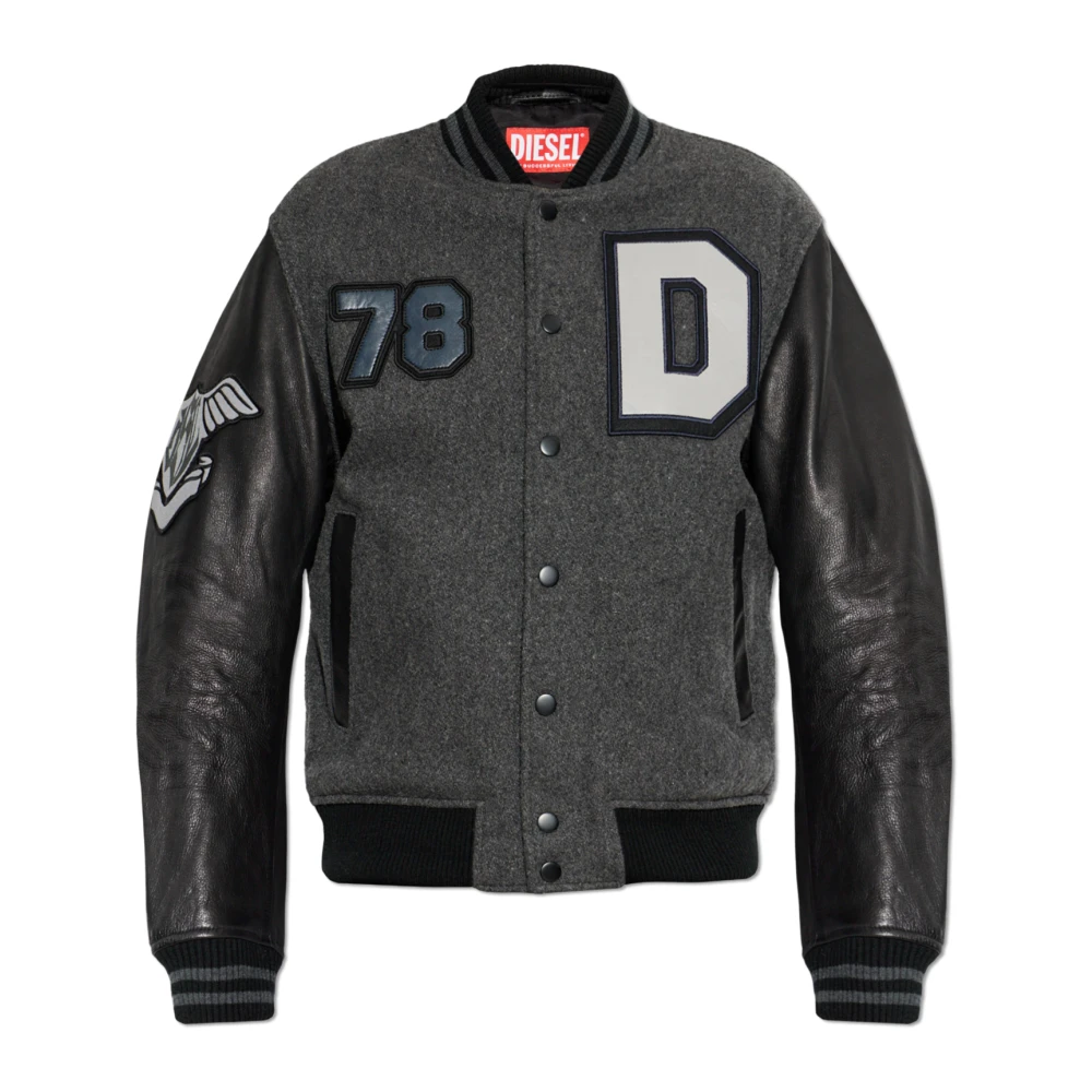 Diesel Chaqueta Bomber L-Arry Jackets Hombre Gris M