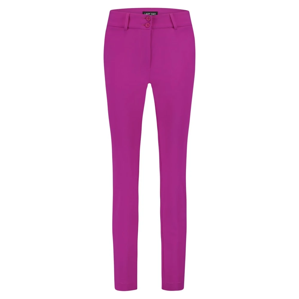 Lady Day Colette Kersen Slim Fit Broek Pink Dames