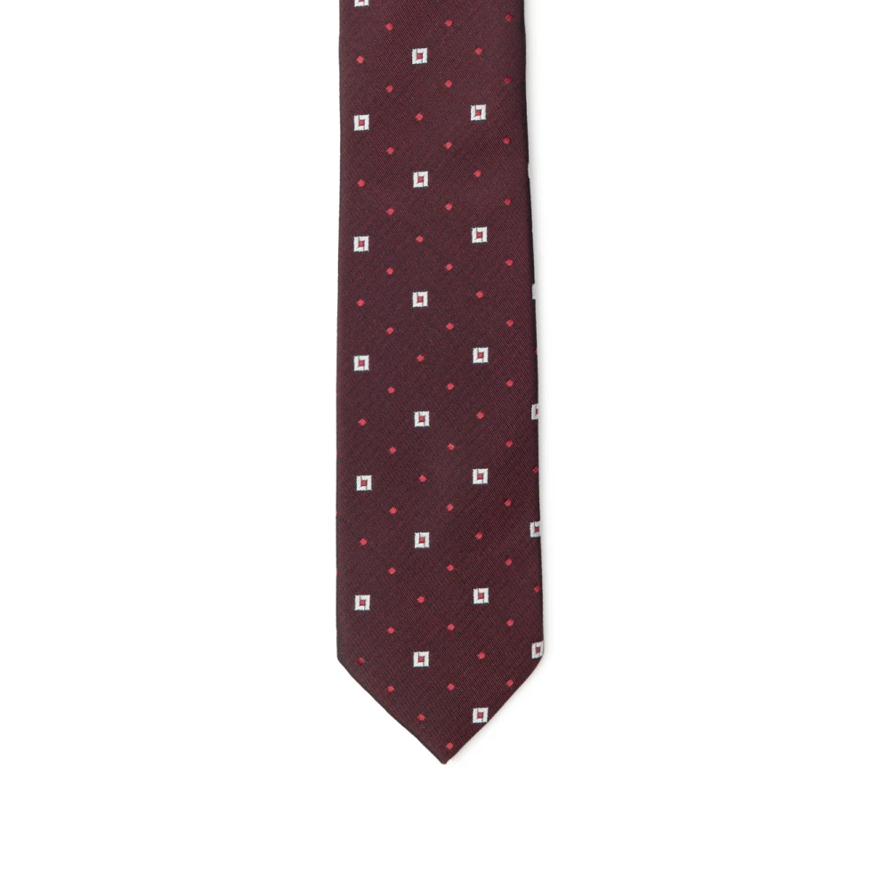 Dolce & Gabbana Geometrische Print Stropdas Red Heren