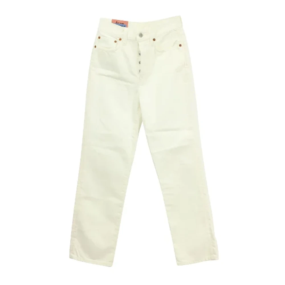 Acne Studios Pre-owned Cotton jeans White Dames