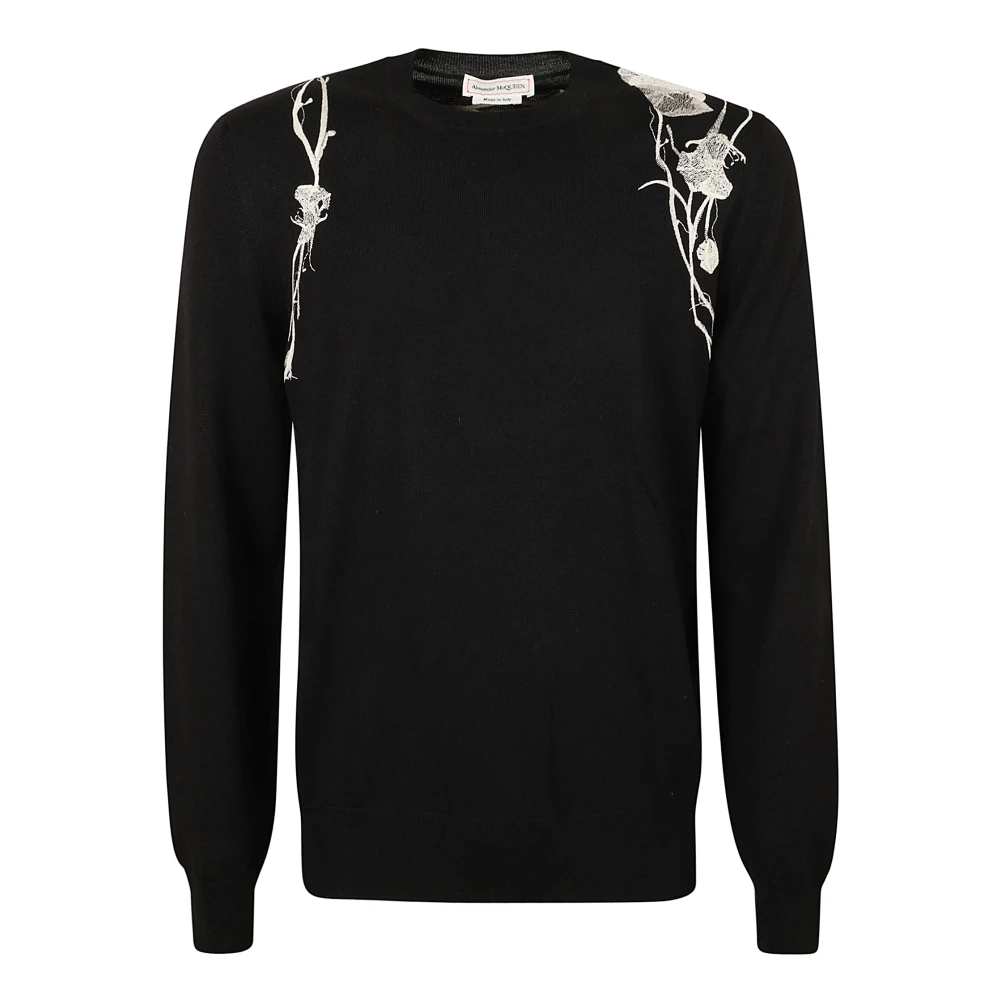 Alexander mcqueen Trui met lange mouwen en ronde hals Black Heren