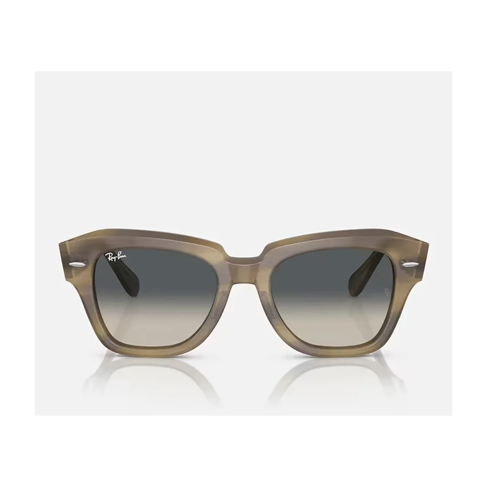 Ray-Ban , Sunglasses, Unisex, Green, 49 Mm, Square Style Sunglasses State Street Rb2186
