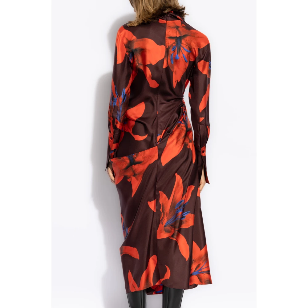 alexander mcqueen Zijden jurk Red Dames