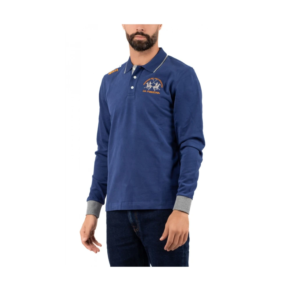 LA MARTINA Heren Polo Klassieke Stijl Blue Heren