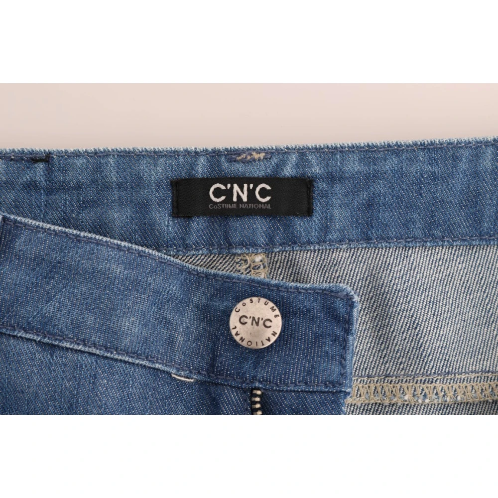 Costume National Elegante Boy Fit Blue Wash Jeans Blue Dames
