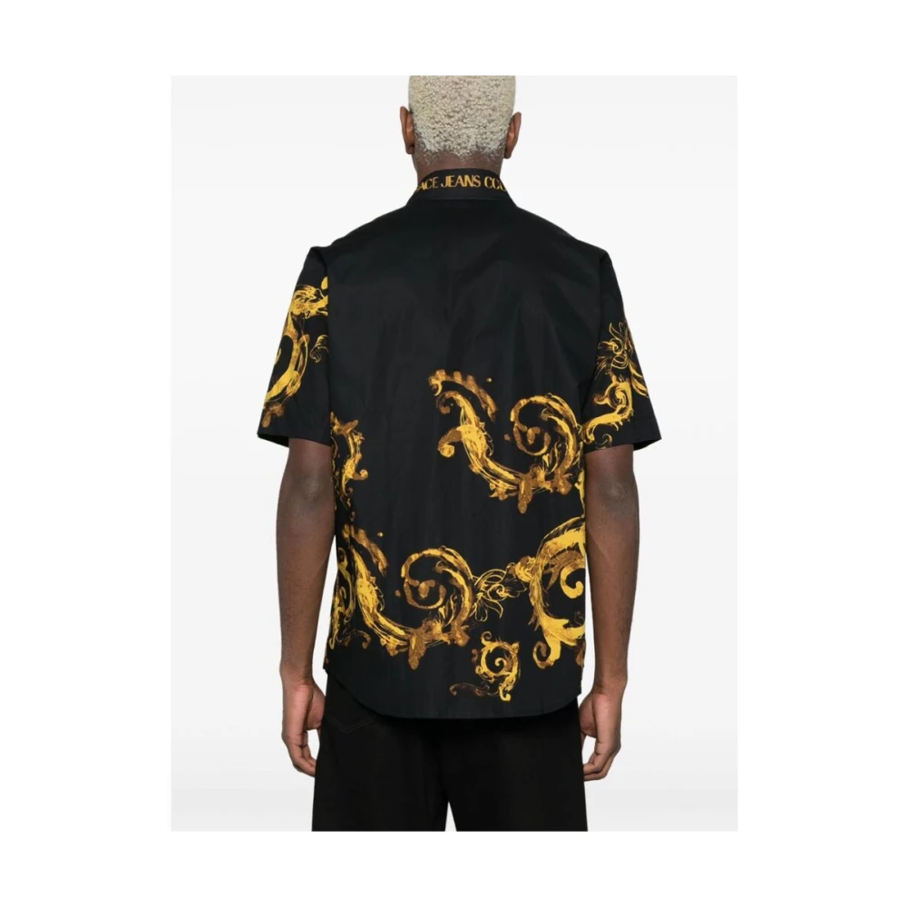 Versace Jeans Couture Short Sleeve Shirts Black Heren