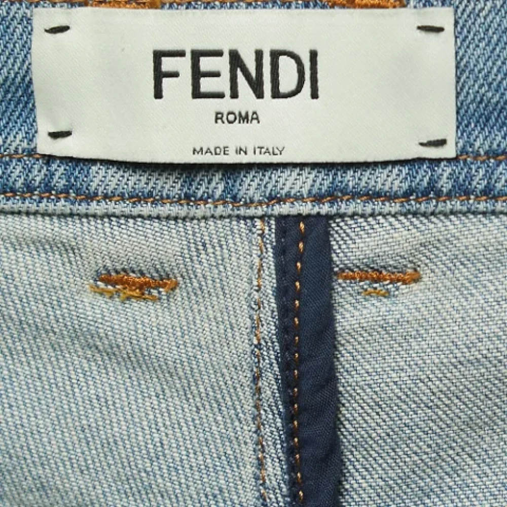 Fendi Vintage Pre-owned Denim jeans Blue Dames