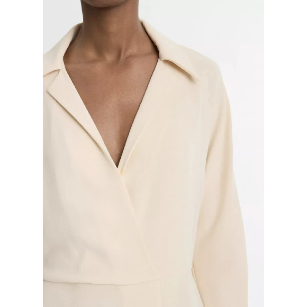 Vince Elegante Dolman-Sleeve Jurk Beige Dames