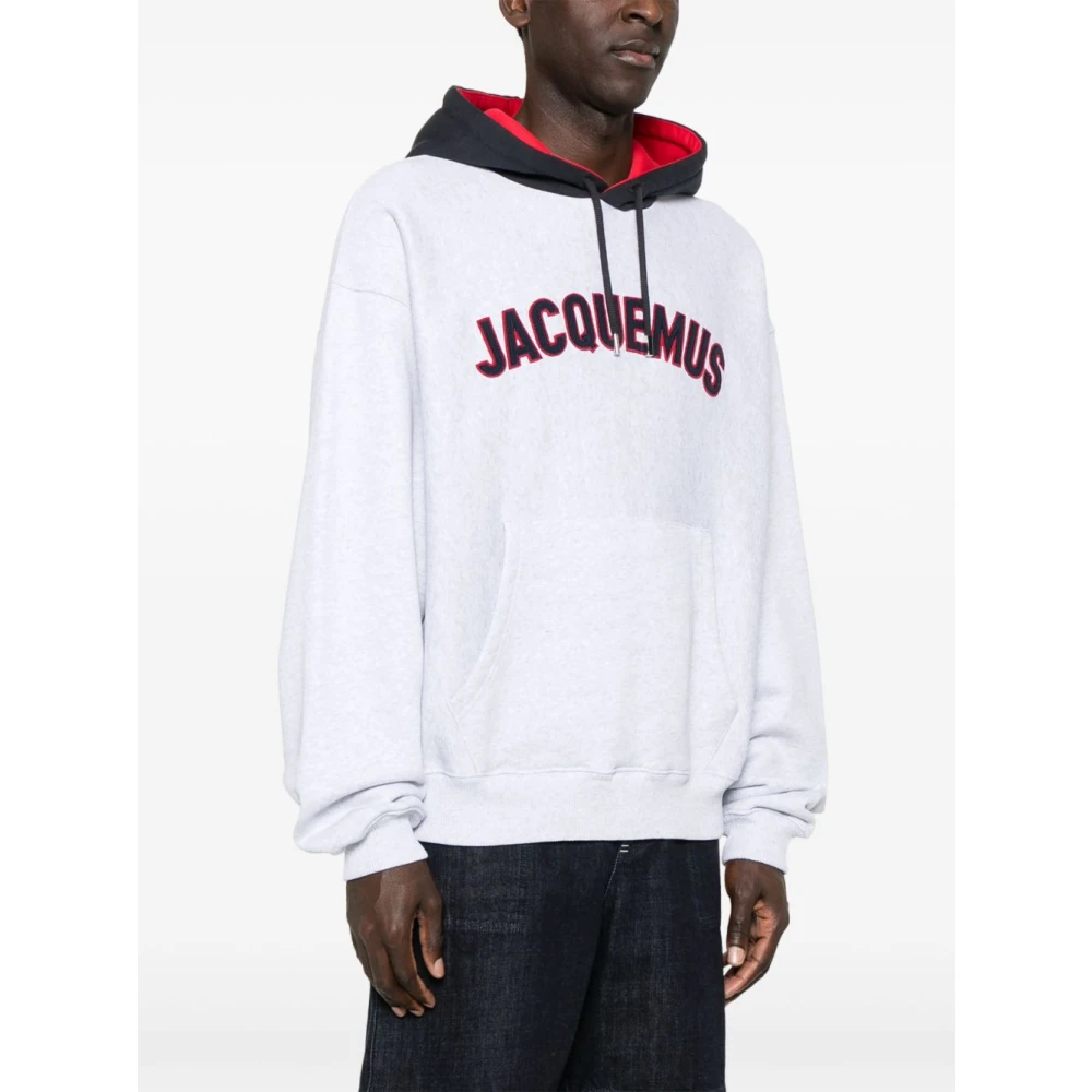 Jacquemus Grijze Sweater Verhoog Garderobe Casual Gelegenheid White Heren