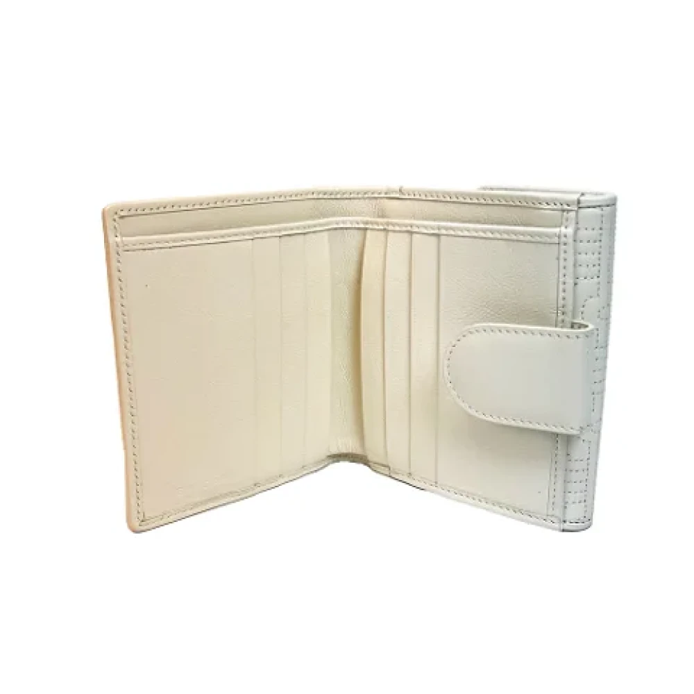 Bvlgari Vintage Pre-owned Leather wallets White Dames