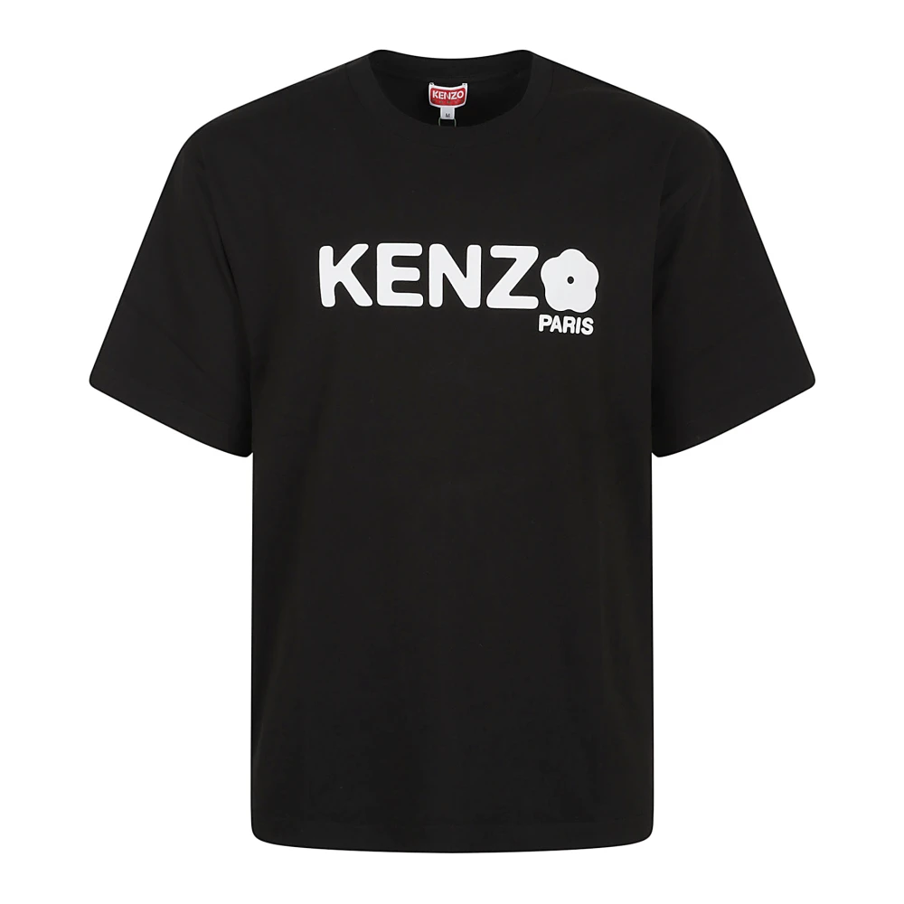 Kenzo Svart T-shirt med Boke Flower Print Black, Herr