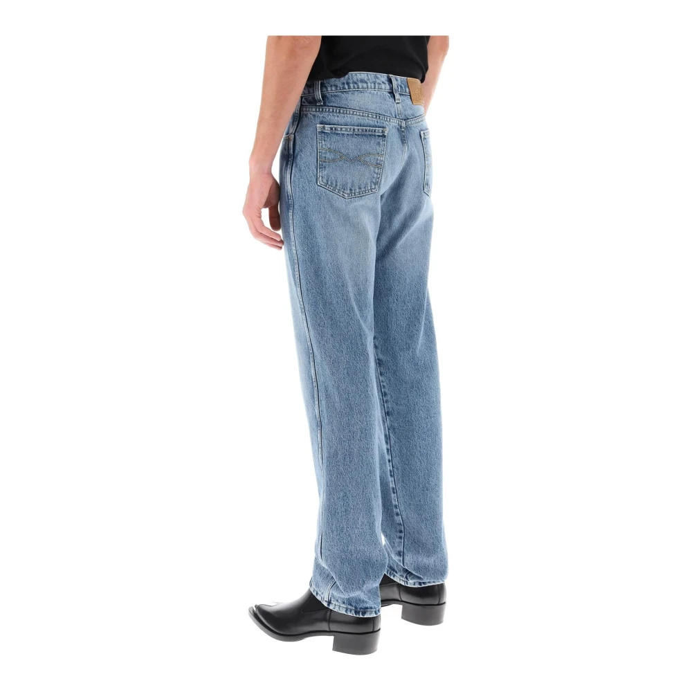 Bally Vintage Gewassen Straight Cut Jeans Blue Heren