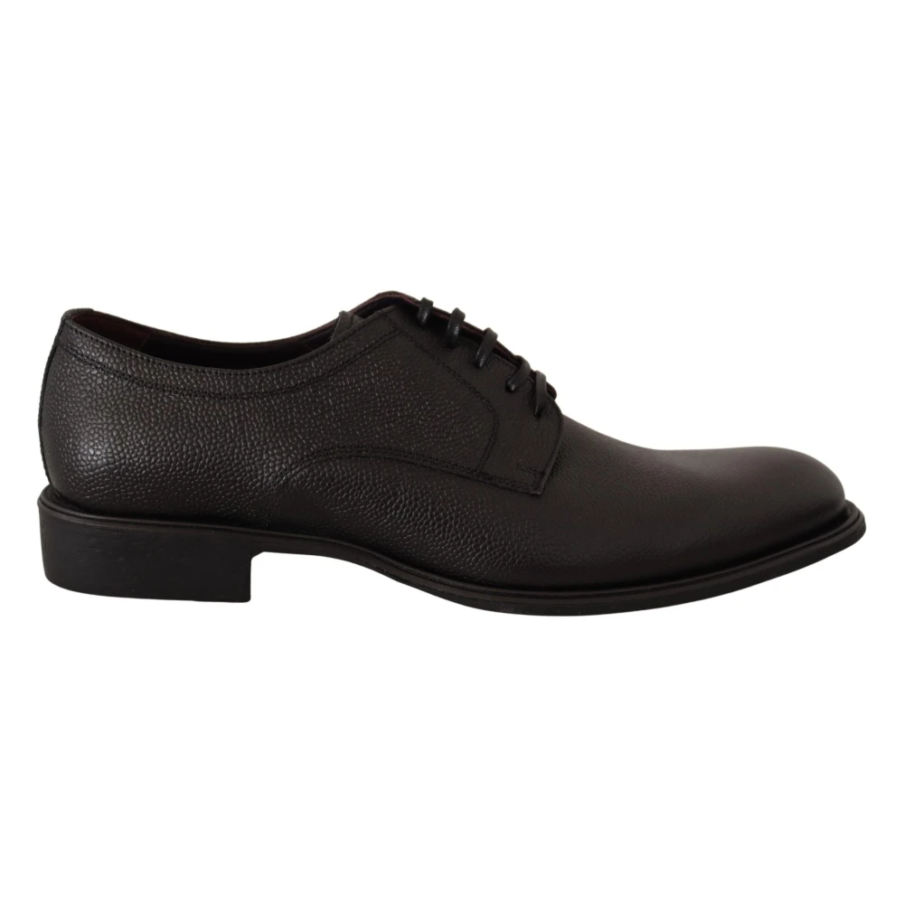 Dolce & Gabbana Men's Black Elegant Leather Derby Dress Shoes