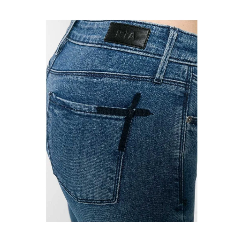 RTA Blauwe Cropped Skinny Denim Jeans Blue Dames