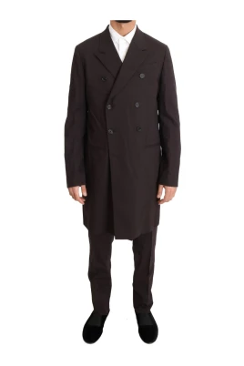 Wool Stretch Long 3 Piece Suit