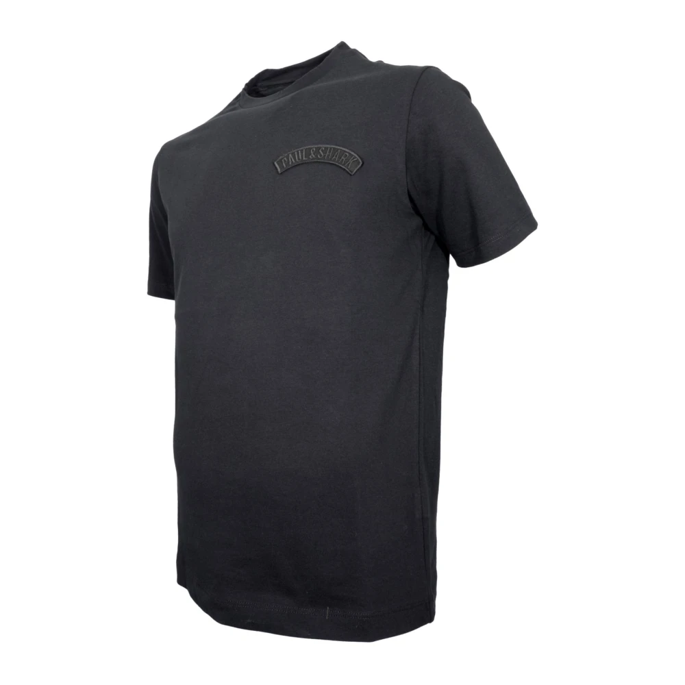 PAUL & SHARK Grafische Print Katoenen T-shirt Zwart Black Heren