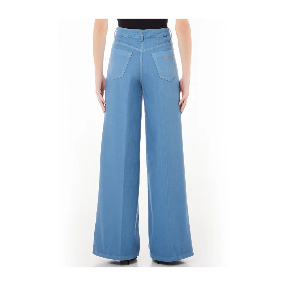 Liu Jo Lichtblauwe Wide Leg Jeans Blue Dames