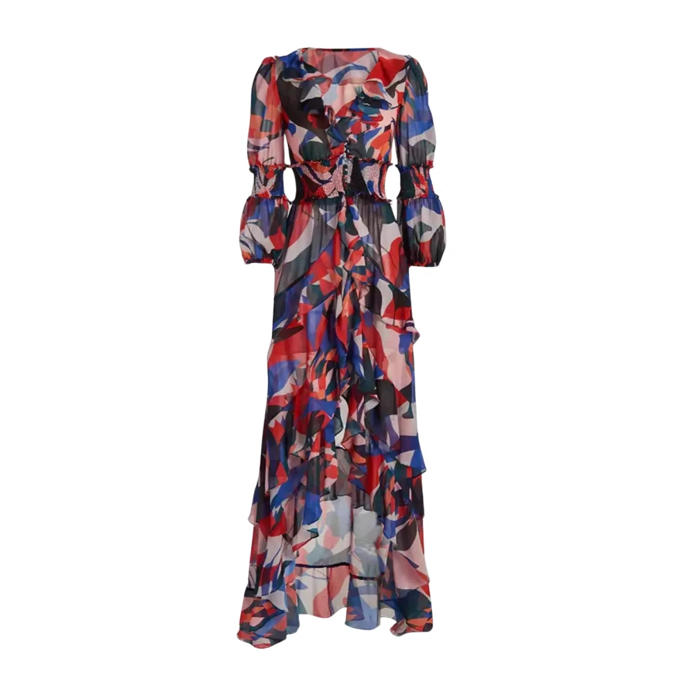 Patbo Kleurrijke Print Maxi Jurk Multicolor Dames