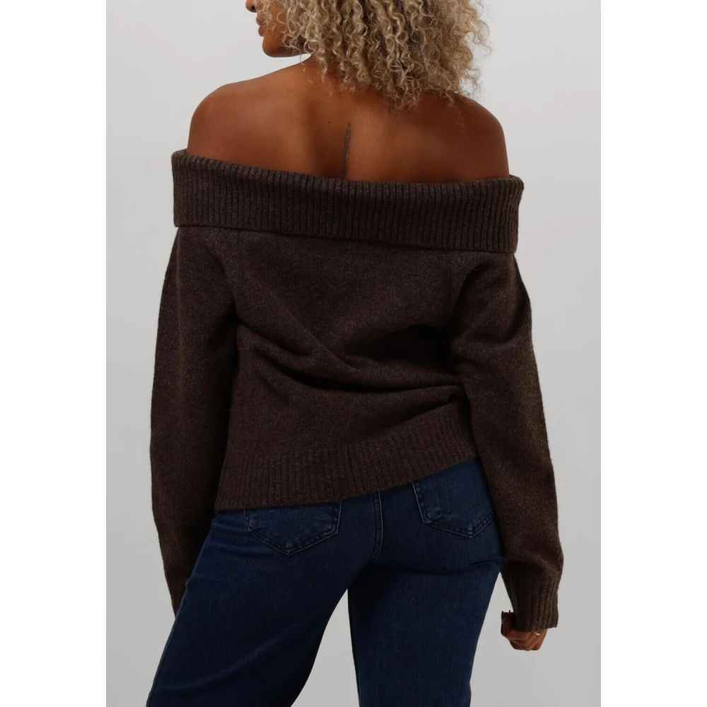 NEO NOIR Elegante Jane Knit Blouse Brown Dames