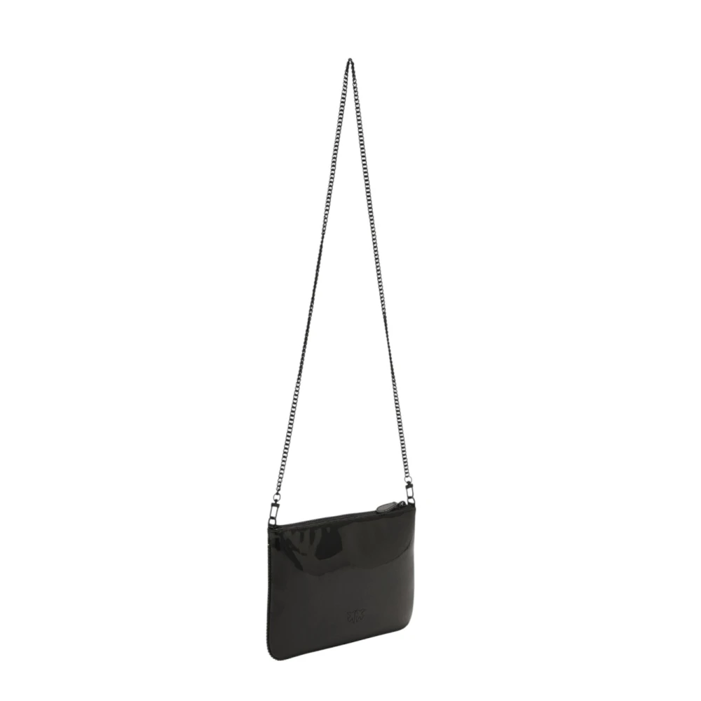 pinko Stijlvolle Leren Tas Black Dames