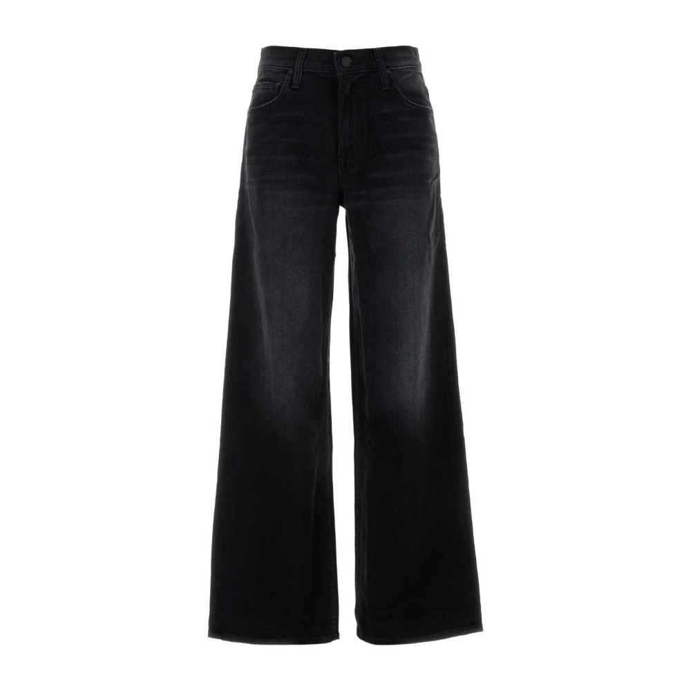 Mother Zwarte Denim Zip Sneak Jeans Black Dames