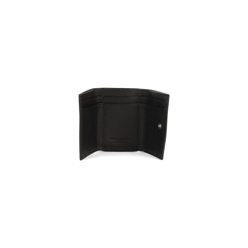 Gianni Chiarini Kleine leren portemonnee met dollargraan | 3Bgdbpfw506523Aigrn 001 Zwart Black Dames