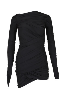 black-wrap-mini-dress-with-ruched-detailing