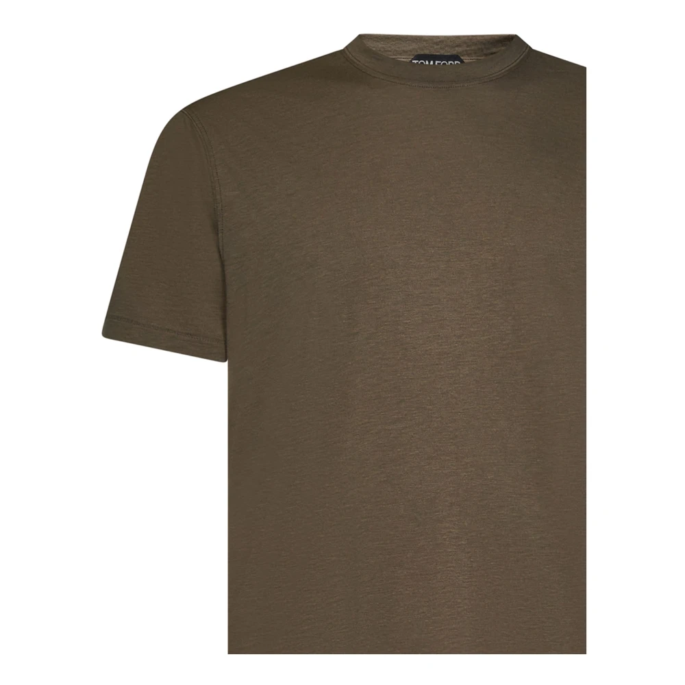 Tom Ford Groene T-shirts & Polos voor Heren Stijlvolle Aw23 Collectie Green Heren