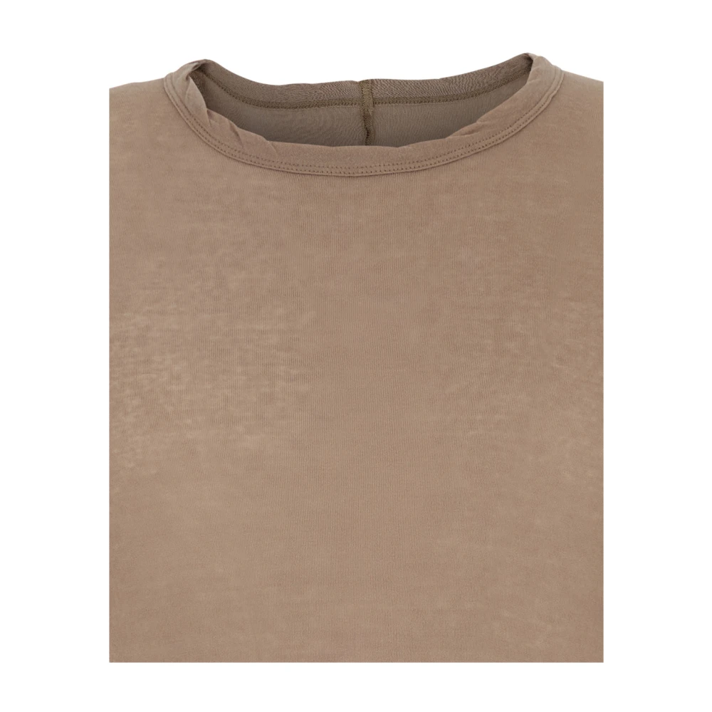 Rick Owens Bruine Longsleeve T-shirt Viscose Zijde Mix Brown Heren