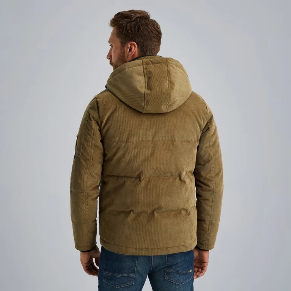 PME Legend Corduroy Gobbler Jack met Verstelbare Capuchon Beige Heren