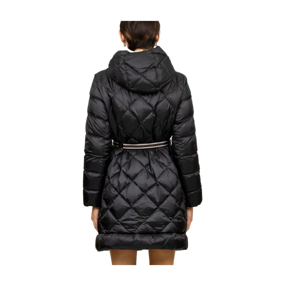 Max Mara Omkeerbare Parka met Capuchon Zwart Black Dames