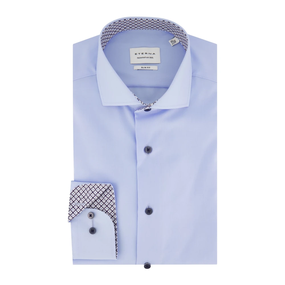Eterna Blauw Business Overhemd Blue Heren