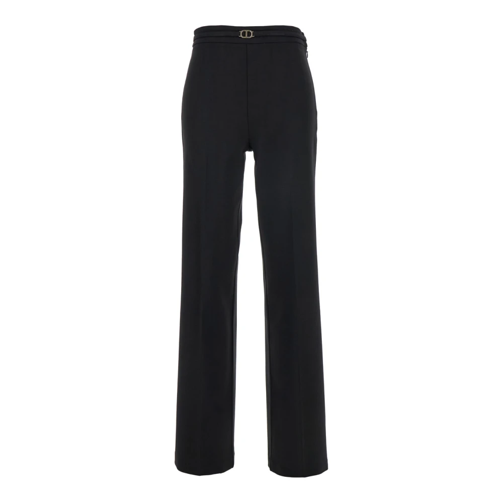 Twinset Zwarte Broek Pantalone Black Dames