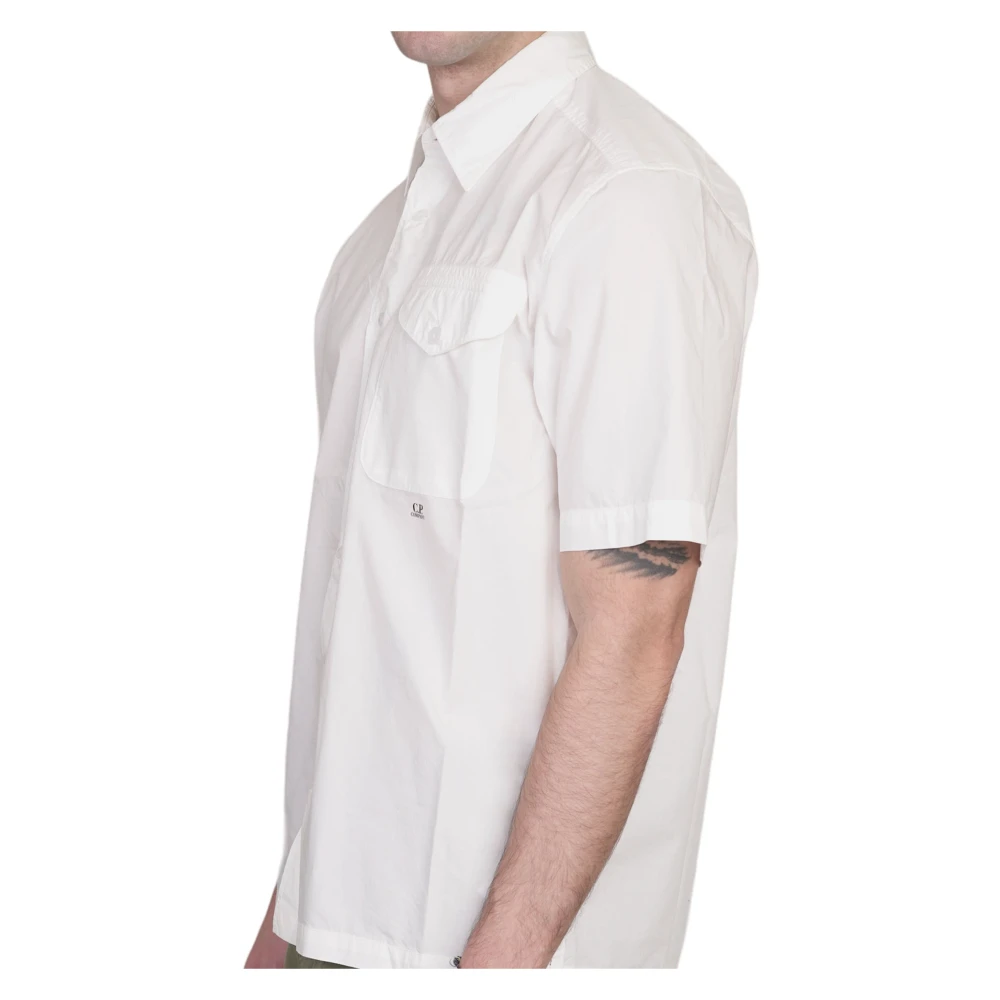 C.P. Company Zak Popeline Shirt White Heren