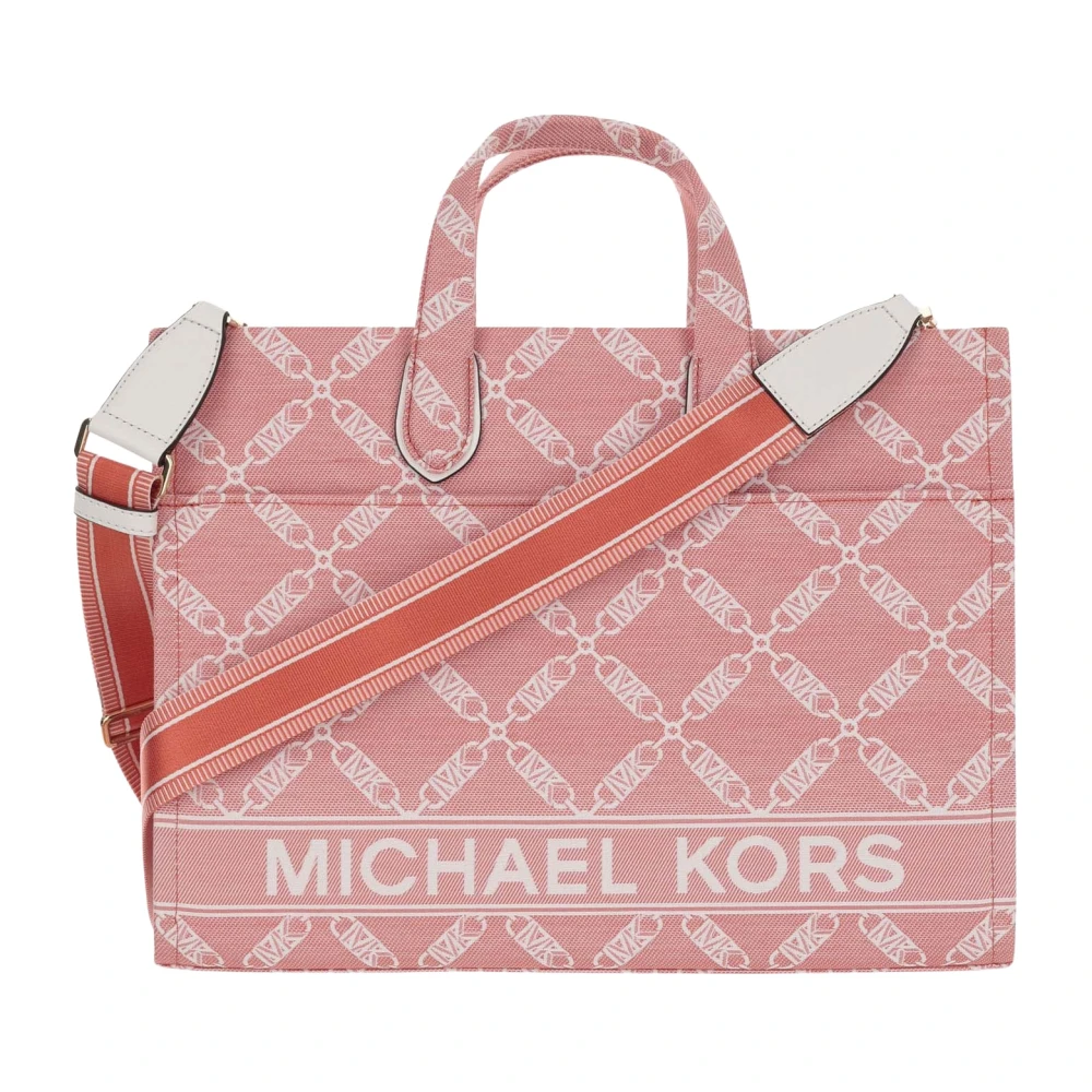 Michael Kors Canvas Tote Bag med logotypdetaljer Red, Dam