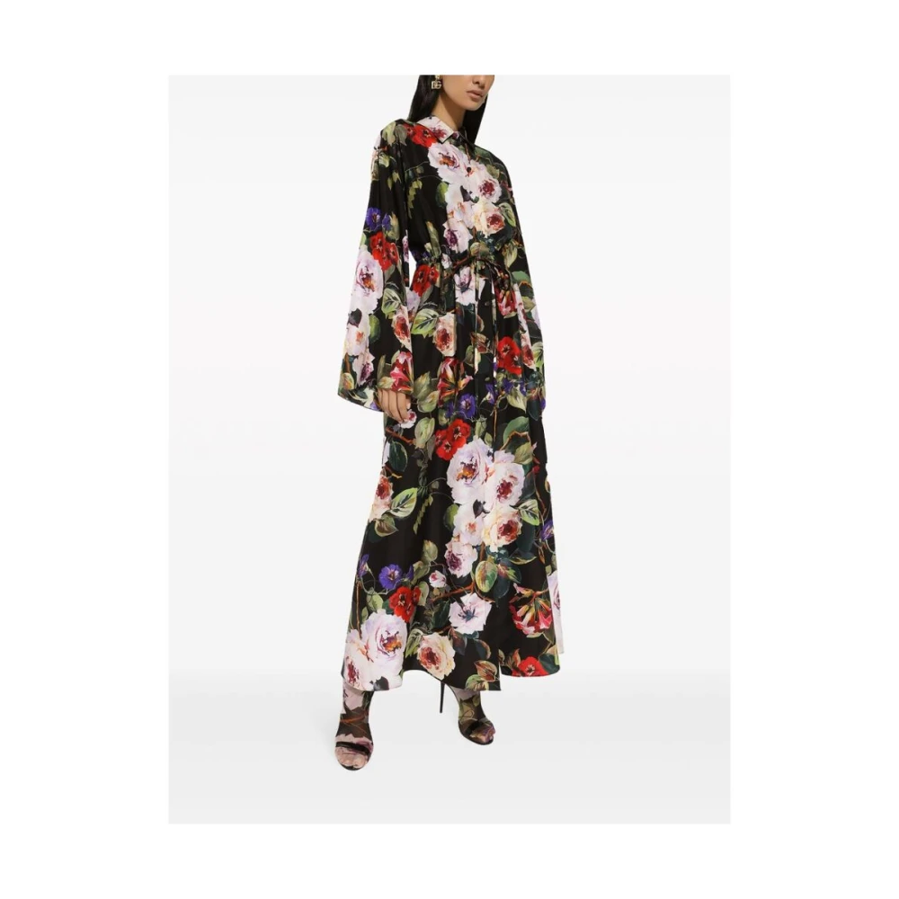Dolce & Gabbana Bloemenprint Maxi Jurk Multicolor Dames