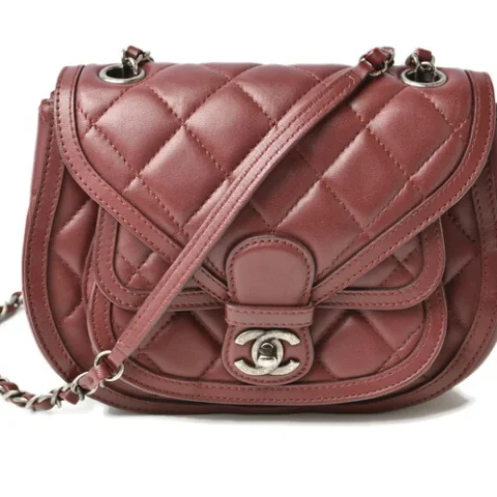 Chanel Vintage Pre-owned Fabric chanel-bags Brown Dames