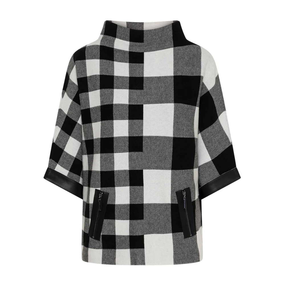 Joseph Ribkoff Geruite Oversized Trui Gray Dames
