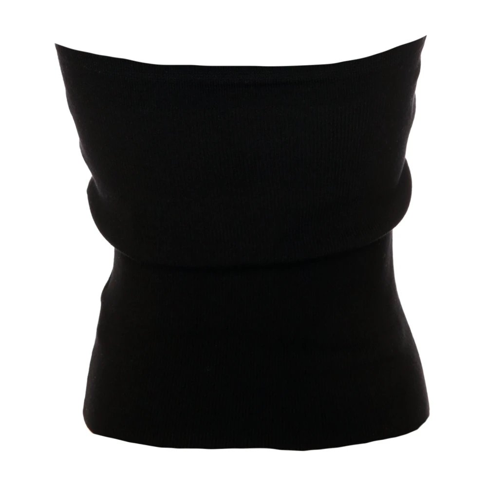 drykorn Mouwloze Bandeau Gebreide Top Black Dames